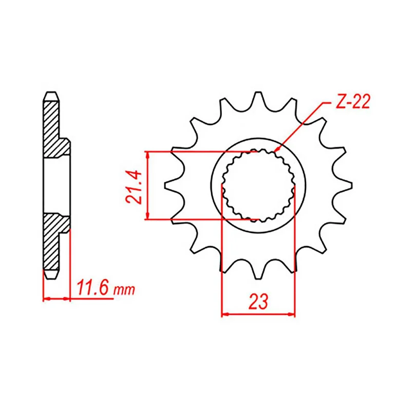 Ventilated bike cap-Tough trail trousers-MTX 583 Steel Front Sprocket #520 (15T) (10-4GY-15)