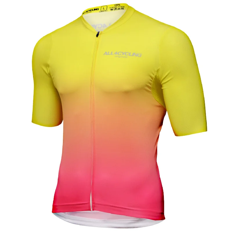 Breathable bike trousers-cycling clothing with plush linings-Maglia All4cycling Originals - Giallo rosa