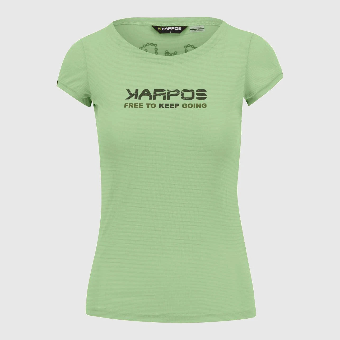 Cooling arm bands-cycling clothing with back pouches-T-Shirt donna Karpos Val Federia - Verde