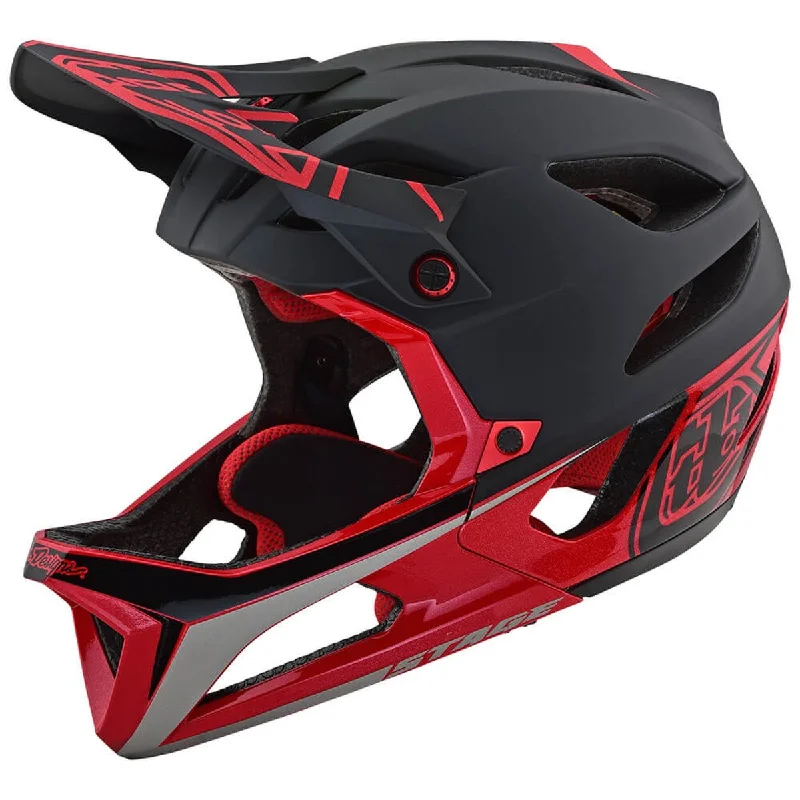 Breathable trail vest-Bicycle helmet solid beat-Troy Lee Designs Stage MIPS Enduro Full Face Helmet - Race - Black-Red