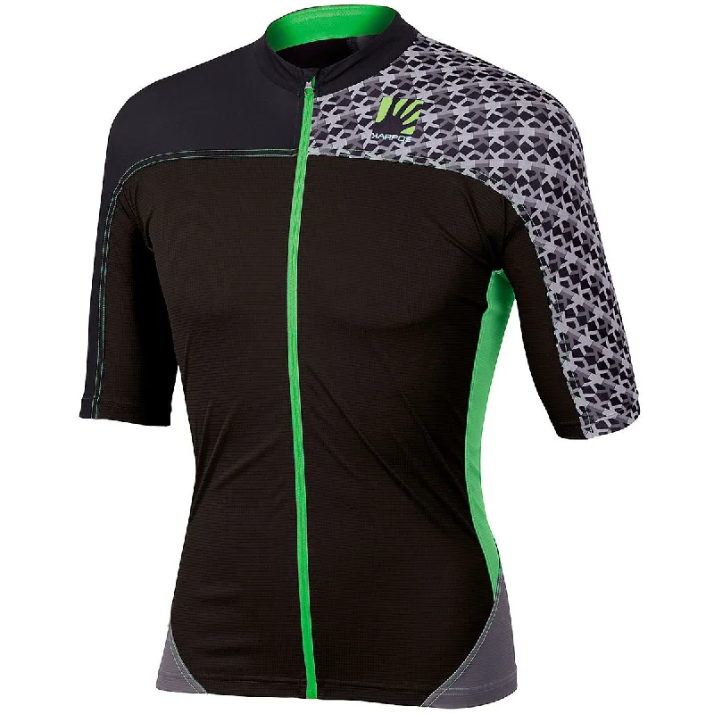 Padded trail shorts-cycling clothing for morning jaunts-Maglia Karpos Teck Evo - Verde nero