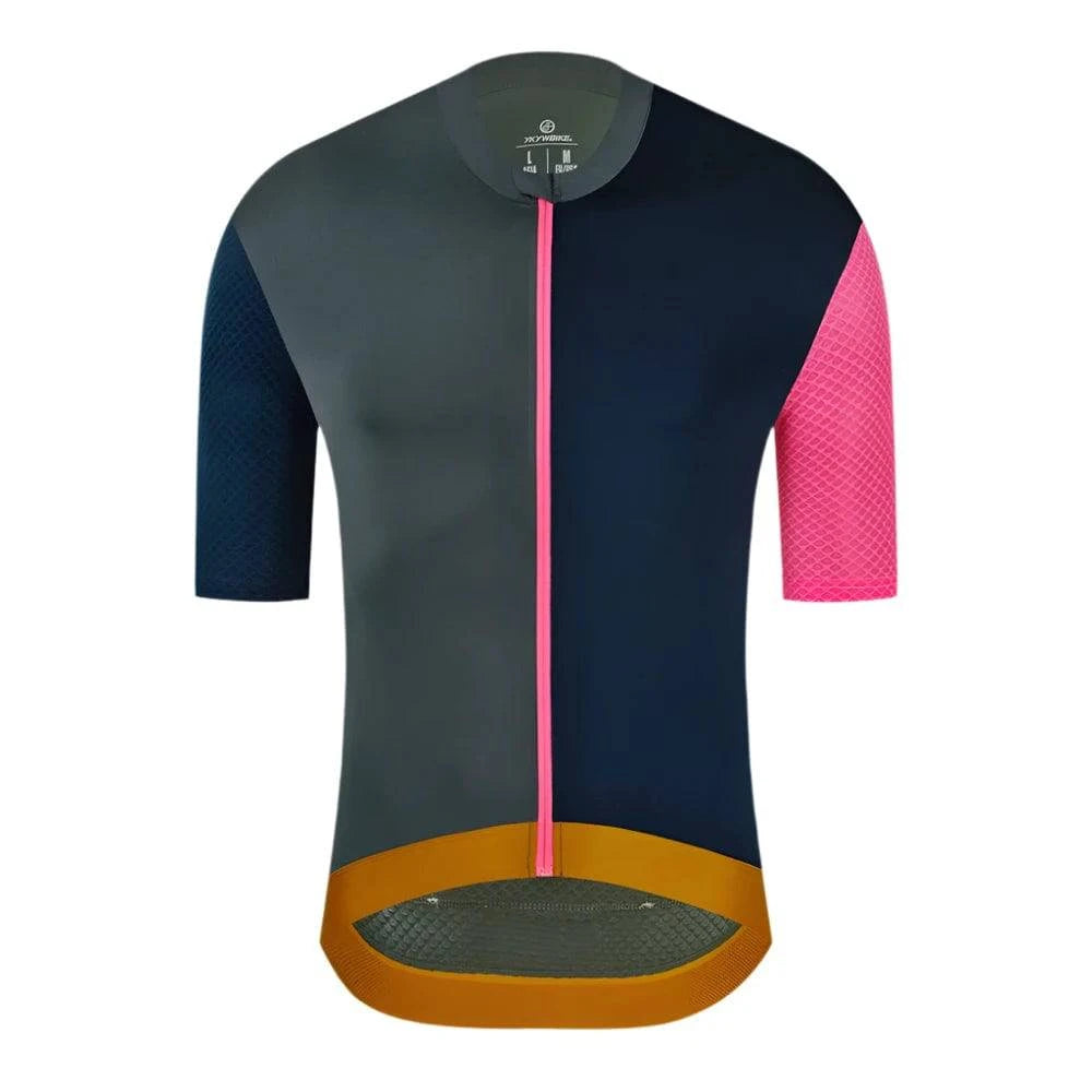 Thin bike shirt-cycling clothing with silky seams-Men's Cycling Jersey Colorful Summer Road Bike Shirt Cycling Clothing Pro Team Bicycle Jersey Biking Clothes