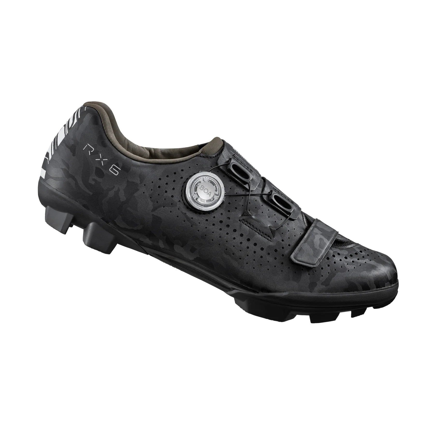 Neon helmet trim-cycling clothing with relaxed style-Shimano RX6E SPD Gravel Shoe - Wide - Black