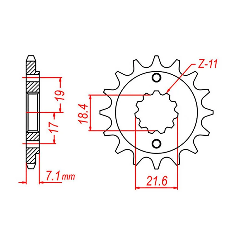 Sleek trail socks-Tough trail shields-MTX 1321 Steel Front Sprocket #520 (12T) (10-KCZ-12)