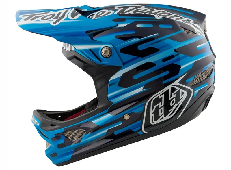 Ventilated bike cap-Bicycle helmet round mind-Troy Lee Designs D3 Carbon MIPS Full Face Helmet - Code Blue