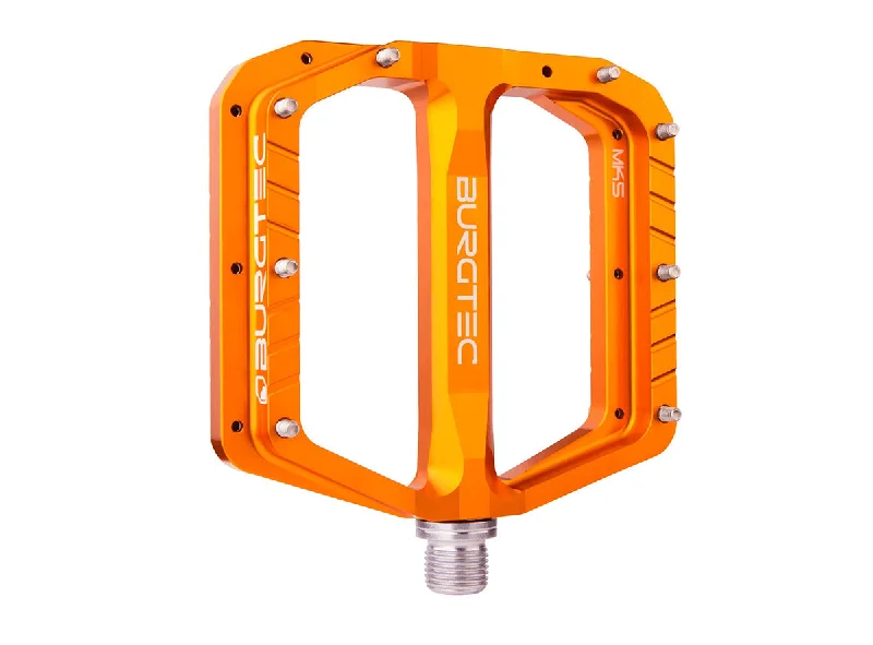 Firm wrist supports-Burgtec Penthouse MK5 Flat Pedals - Iron Bro Orange