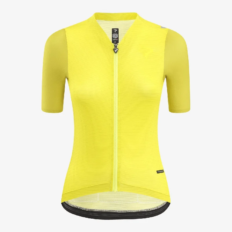 Reflective trail visor-cycling clothing with brisk tempo-Maglia donna Pinarello F9 - Giallo