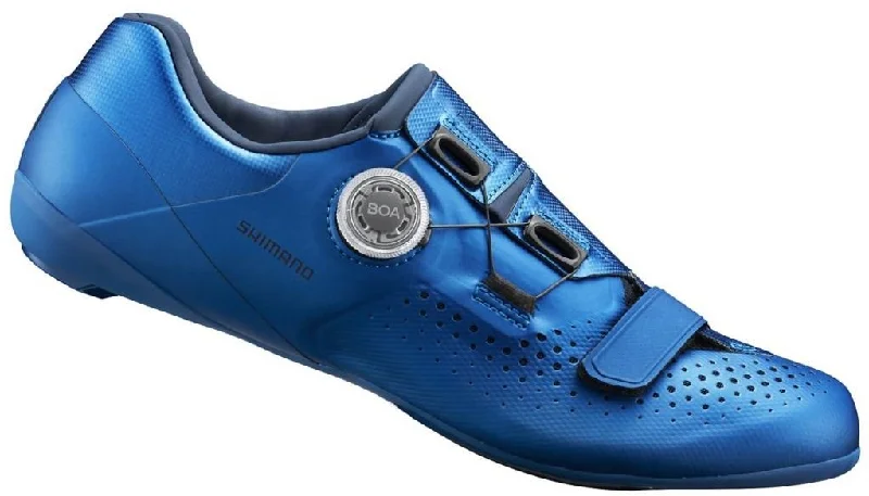 Tough gravel shoes-cycling clothing with wet jaunts-Shimano RC5 Road Shoe - Blue