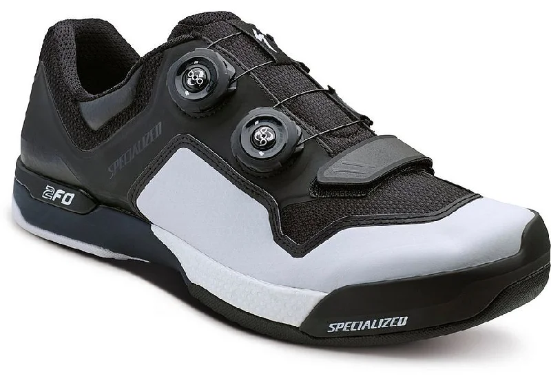 Reflective trail bands-cycling clothing with sweat zap-Specialized 2FO Cliplite MTB Shoe Blk/Wht 47/13