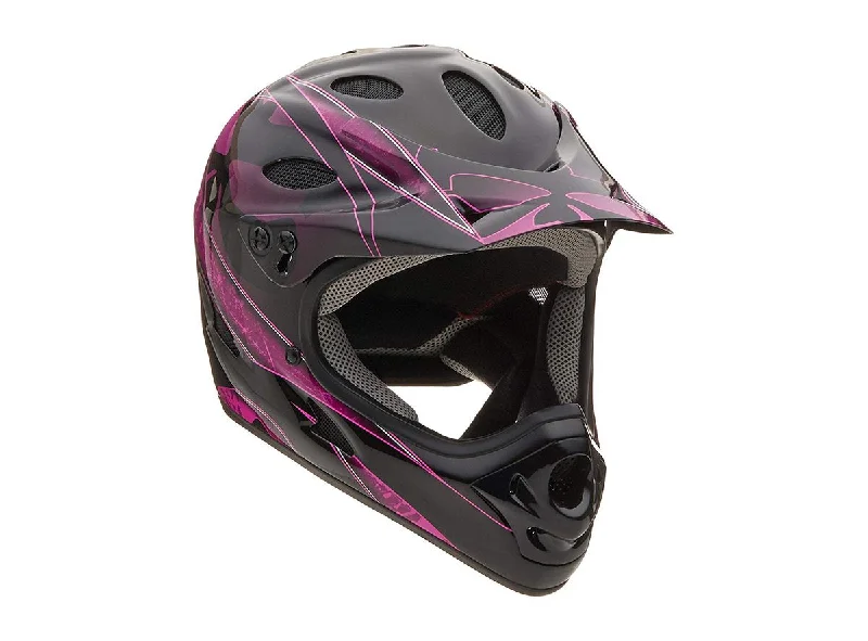 Cooling trail bandana-Bicycle helmet pipe keen-Kali Savara Full Face Helmet - Masquerade Magenta