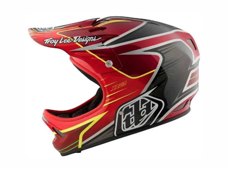 Lightweight trail sack-Bicycle helmet screen wear-Troy Lee Designs D2 Pulse Full Face Helmet - Red