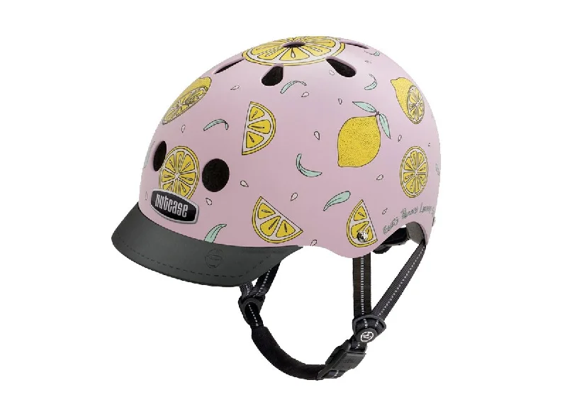 Thin trail helmet pad-Bicycle helmet lid view-Nutcase Pink Lemonade Urban Helmet - Pink