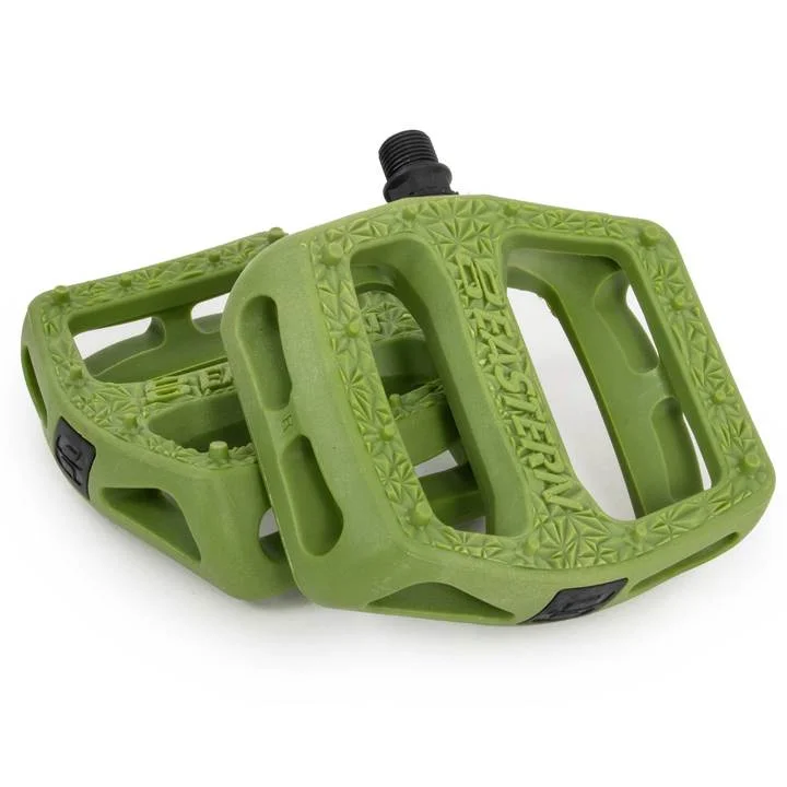 Soft shoe inserts-Eastern Facet BMX Pedals - Army Green