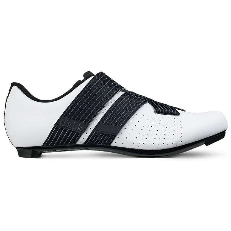 Soft wool base layer-cycling clothing with thick hooks-Fizik R5 Tempo PowerStrap Mens Road Cycling Shoes - White