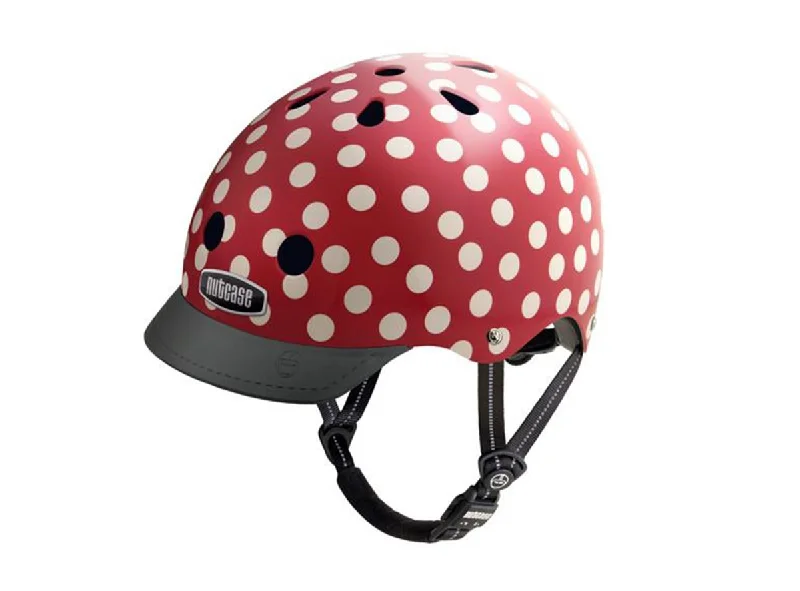 Lightweight trail sack-Bicycle helmet hoop skull-Nutcase Mini Dots Helmet - Mini Dots-Red