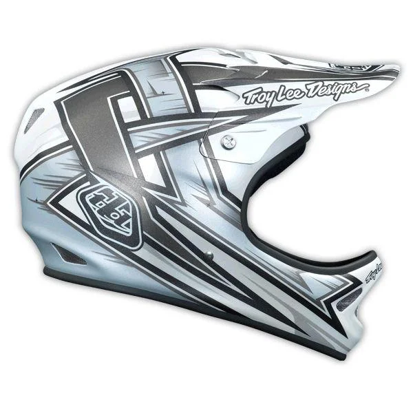 Windproof trail gloves-Bicycle helmet safe web-Troy Lee Designs D2 Full Face Helmet - Proven White