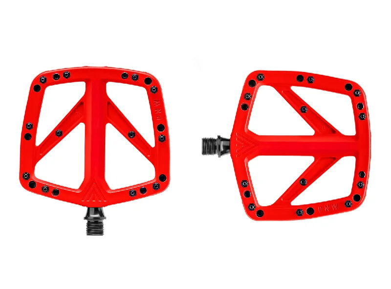 Reflective frame bands-PNW Range Composite Flat Pedal - Really Red