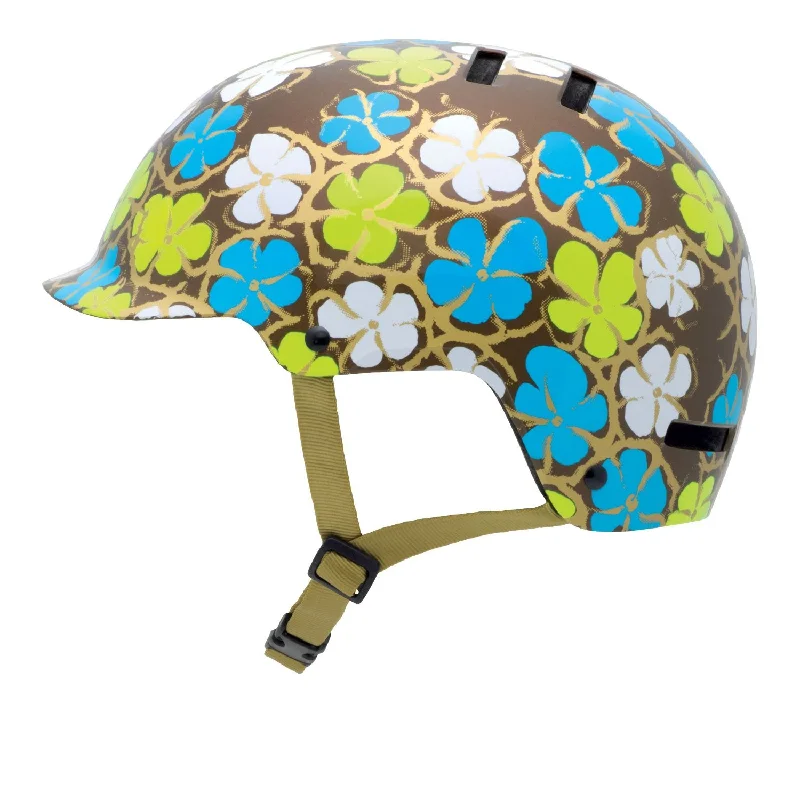 Padded trail saddle-Bicycle helmet channel bold-Giro Surface Urban Helmet - Brown Flowers