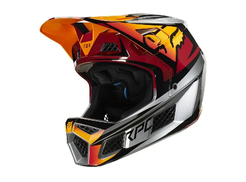 Soft elbow guards-Bicycle helmet void pure-Fox Racing Rampage Pro Carbon Full Face Helmet - Weld - Ice - 2019