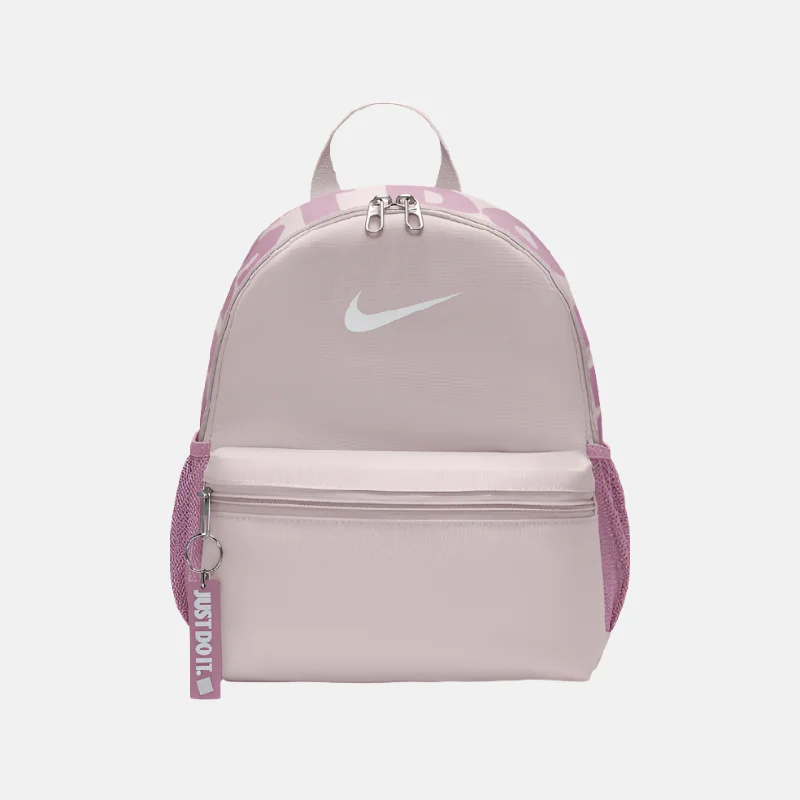 Firm elbow pads-Tough trail ankle pads-Nike Brasilia JDI Kids' Mini Backpack 11L -Platinum Violet/Plum Dust/White