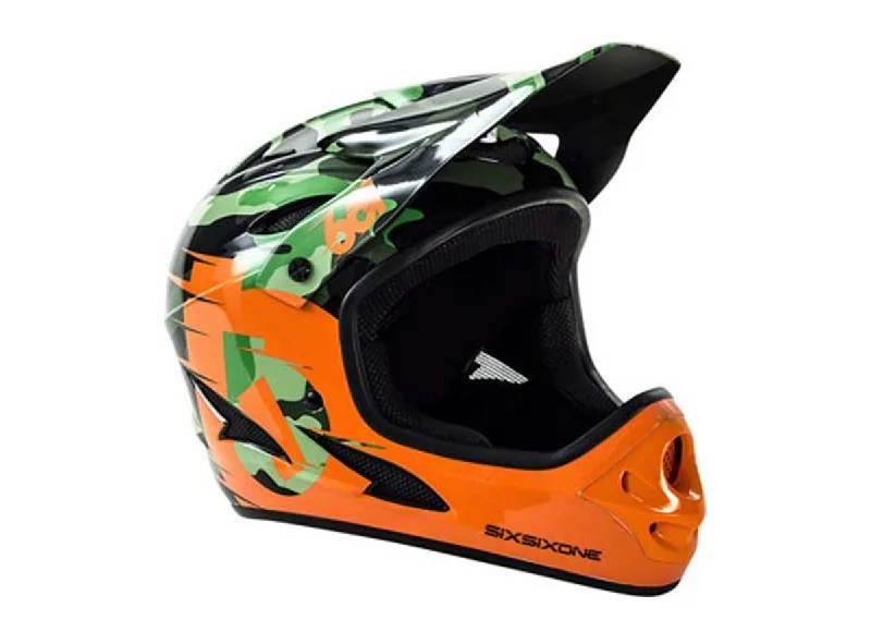 Thin shoe shields-Bicycle helmet hardy click-661 Comp Full Face Helmet - Camo