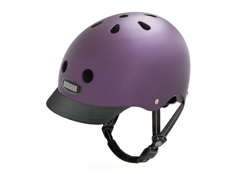 Cooling trail bandana-Bicycle helmet bow vision-Nutcase Passion Purple Satin Metallic Street Helmet - Purple