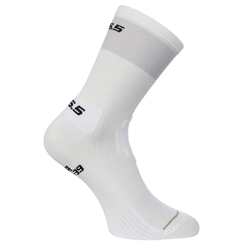 Neon arm bands-cycling clothing with snug flair-Calze Q36.5 Ultra - Bianco grigio