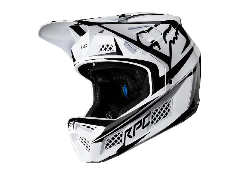 Ergonomic seat pad-Bicycle helmet complete firm-Fox Racing Rampage Pro Carbon Full Face Helmet - Weld - White - 2019