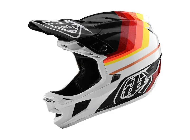 Neon trail shorts-Bicycle helmet dome stare-Troy Lee Designs D4 Carbon Full Face Helmet - Mirage - Black-Red - 2020