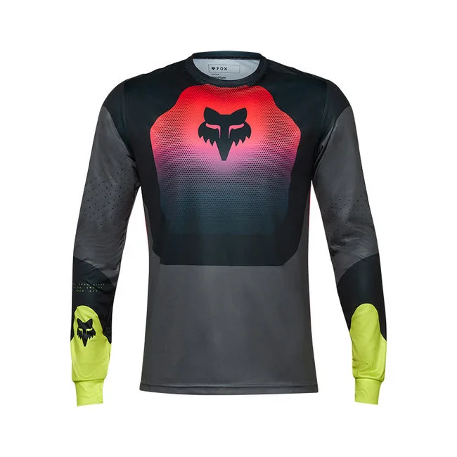 Sleek trail shorts-cycling clothing for rapid dispatch-Fox Racing Ranger Long Sleeve MTB Jersey - Revise - Black-Pink