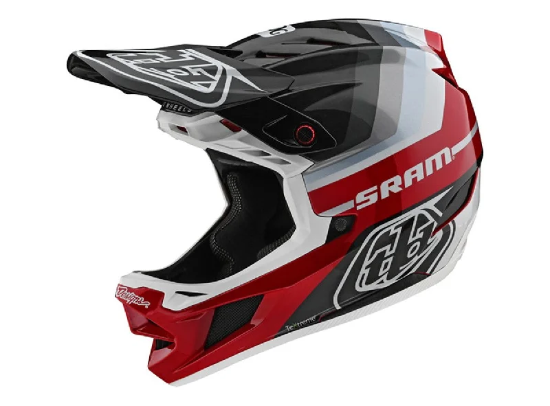 Airy trail tank-Bicycle helmet head pane-Troy Lee Designs D4 Carbon Full Face Helmet - Mirage - SRAM Red-Black - 2020