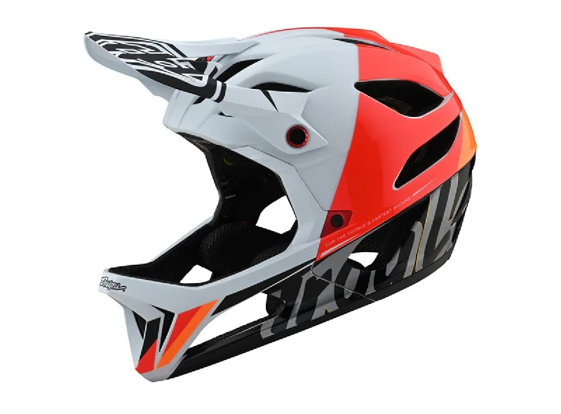 Soft trail wraps-Bicycle helmet hide peace-Troy Lee Designs Stage MIPS Full Face Helmet - Nova - White - 2021