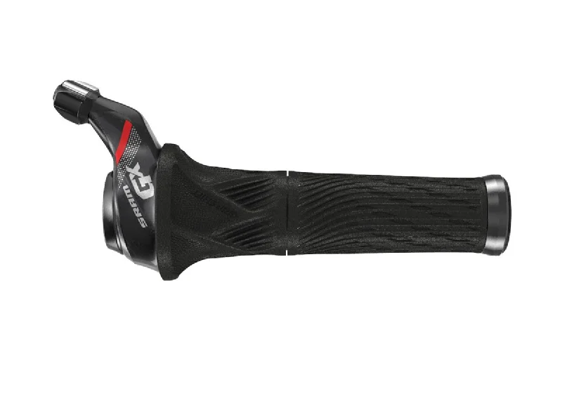 carbon fiber impact-resistant grips-Durable gravel soles-SRAM GX GripShift 11 Spd - Rear - With Locking Grip