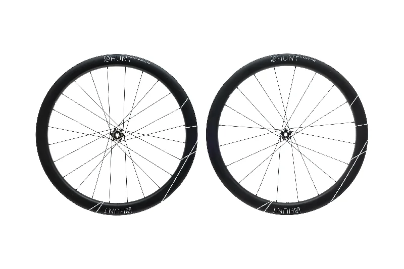 Lightweight tire sack-Sleek cap-Hunt 48 Limitless Aero Disc Carbon Tubeless 700c Wheelset