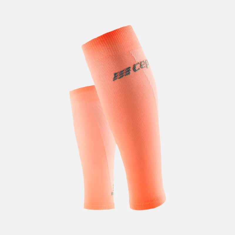 Cooling trail shorts-Sleek gravel shoes-Cep Ultralight Compression Women's Calf Sleeves -Coral/Cream