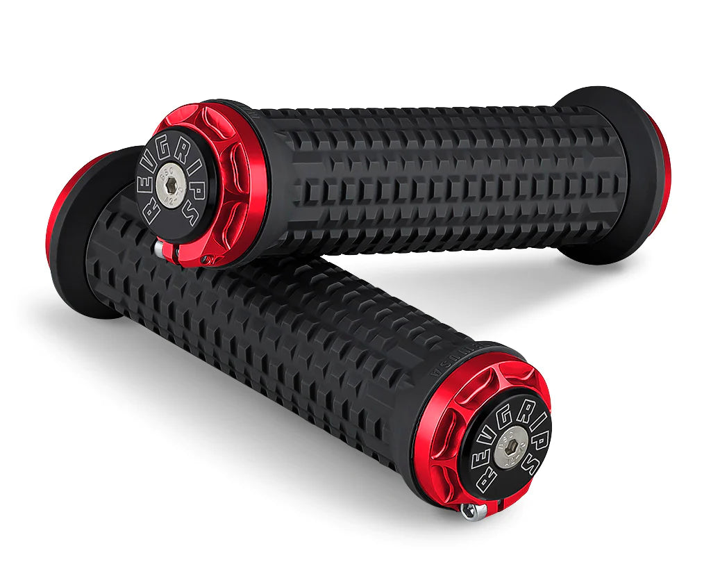 thick wear-resistant grips-Cooling trail tank-RevGrips Pro Series Standard - Medium - Black-Red