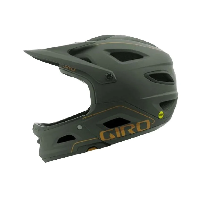 Durable trail jacket-Bicycle helmet vivid hide-Giro Switchblade MIPS Full Face Helmet - Matt Olive