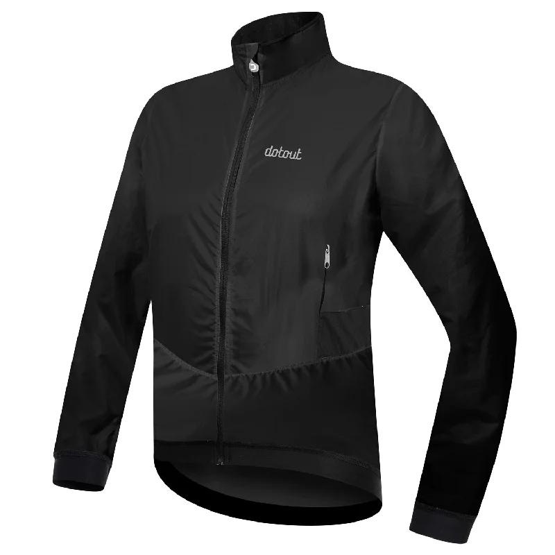 Airy gravel base layer-cycling clothing with high borders-Mantellina donna Dotout Tempo - Nero