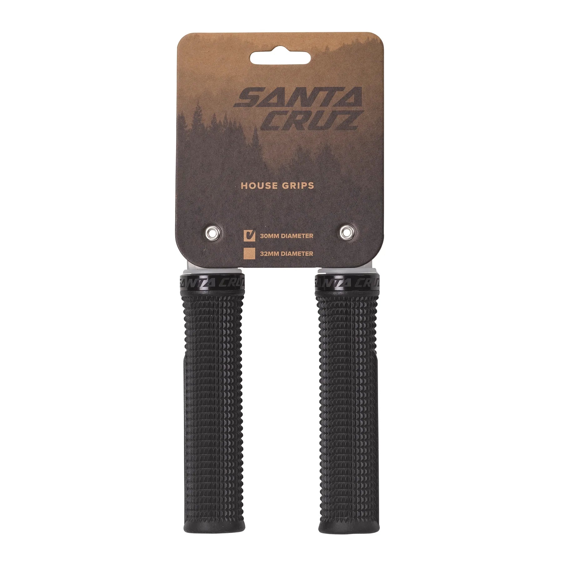 orange slim grips-Firm shin pads-Santa Cruz House Grips - 30mm - Black