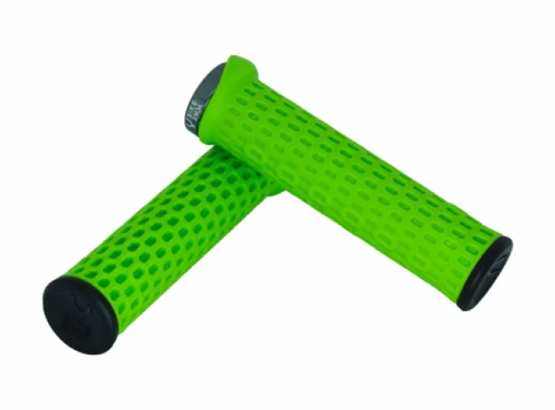 composite Kevlar bicycle grips-Soft-lined bike jacket-Bike Yoke Grippy Lock On Grips - Lime