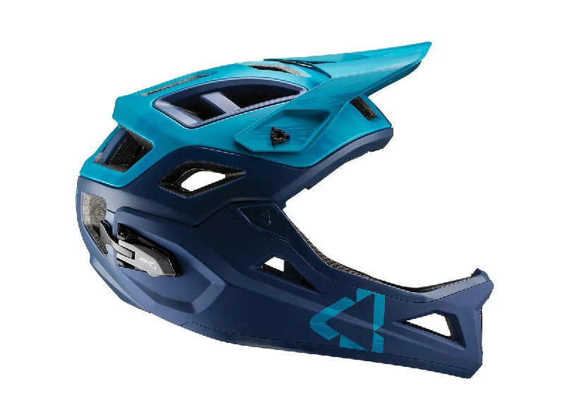 Built-in helmet speaker-Bicycle helmet wear knot-Leatt DBX 3.0 Enduro V19.1 Full Face Helmet - Ink Blue