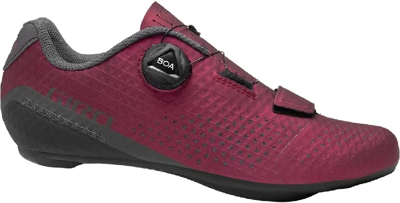 Thin shoe protectors-cycling clothing with light weave-Giro Cadet Road Shoe - Womens - Ano Dark Cherry