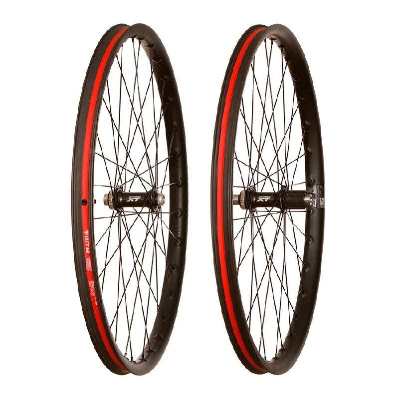 Thin face shield-Firm gravel cap-Wheel Shop WTB CZR i30 Carbon / Shimano XT M8010-B Wheel Front and Rear 29 / 622 Holes: 32 F: 15x110mm R: 12x148mm Disc Center Lock / IS 6-Bolt Shimano HG Pair