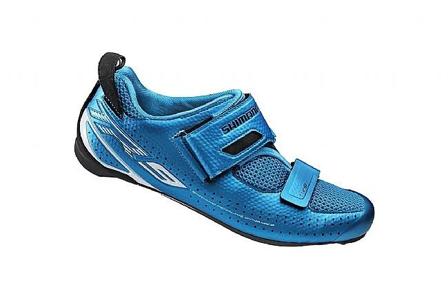 Thin bike rain shell-cycling clothing with storm resistance-Shimano TR9 Elite Triathlon Shoe - Blue