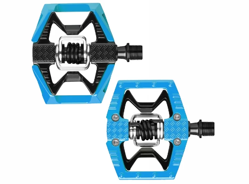 Ventilated bike cap-Crank Brothers Double Shot Hybrid Pedals - Blue