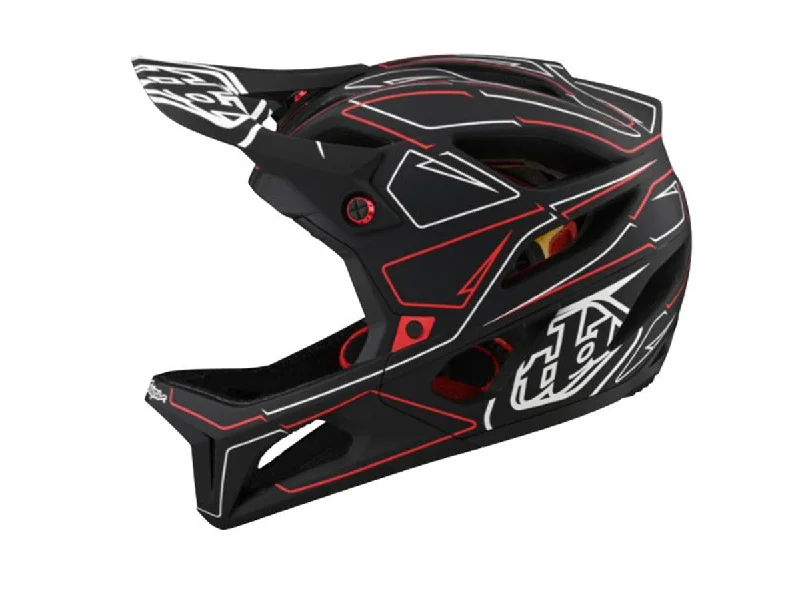 Airy trail trousers-Bicycle helmet pipe keen-Troy Lee Designs Stage Full Face Helmet - Ltd Edition - Pinstripe Black - 2021