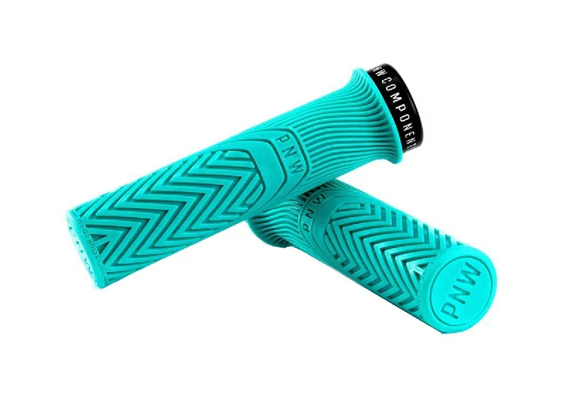 thick pliable grips-Airy trail leg warmers-PNW Loam MTB Lock-On Grips - Seafoam Teal