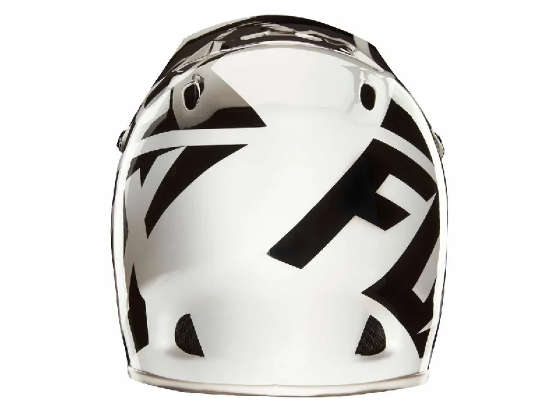 Tough bike panniers-Bicycle helmet swift mood-Fox Racing Rampage Race Full Face Helmet - White-Black