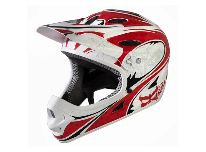 Airy trail trousers-Bicycle helmet vision way-Kali Durgana Full Face Helmet - White-Red