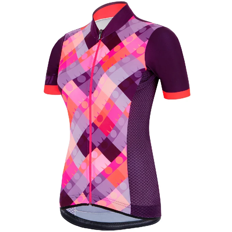 Durable gravel soles-cycling clothing for rugged drops-Maglia donna Santini Dea - Ironman